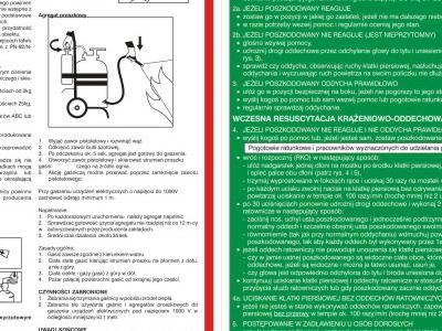 tablica z instrukcjami pierwszej pomocy